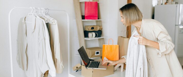 Website designer mapping buyer journey stages on whiteboard for small business