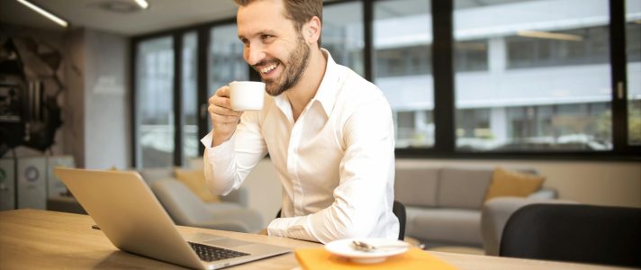 Business owner comparing amateur vs professional website designs on tablet